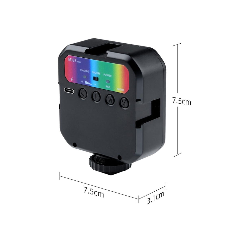 NNEIDS Handheld Camera Led Light With Remote - Full Colour Beauty Fill - Black