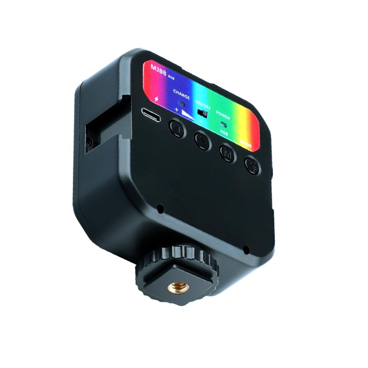 NNEIDS Handheld Camera Led Light With Remote - Full Colour Beauty Fill - Black