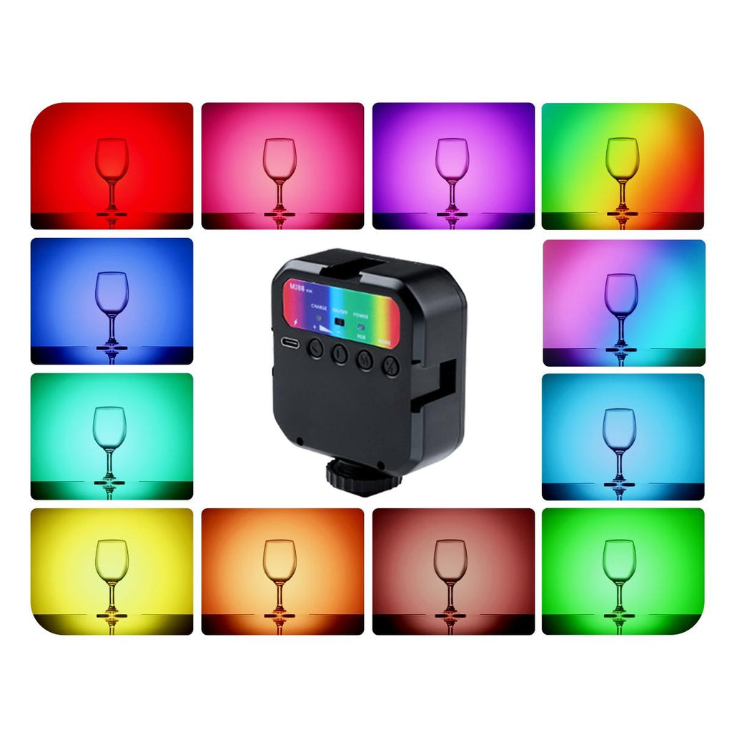 NNEIDS Handheld Camera Led Light With Remote - Full Colour Beauty Fill - Black