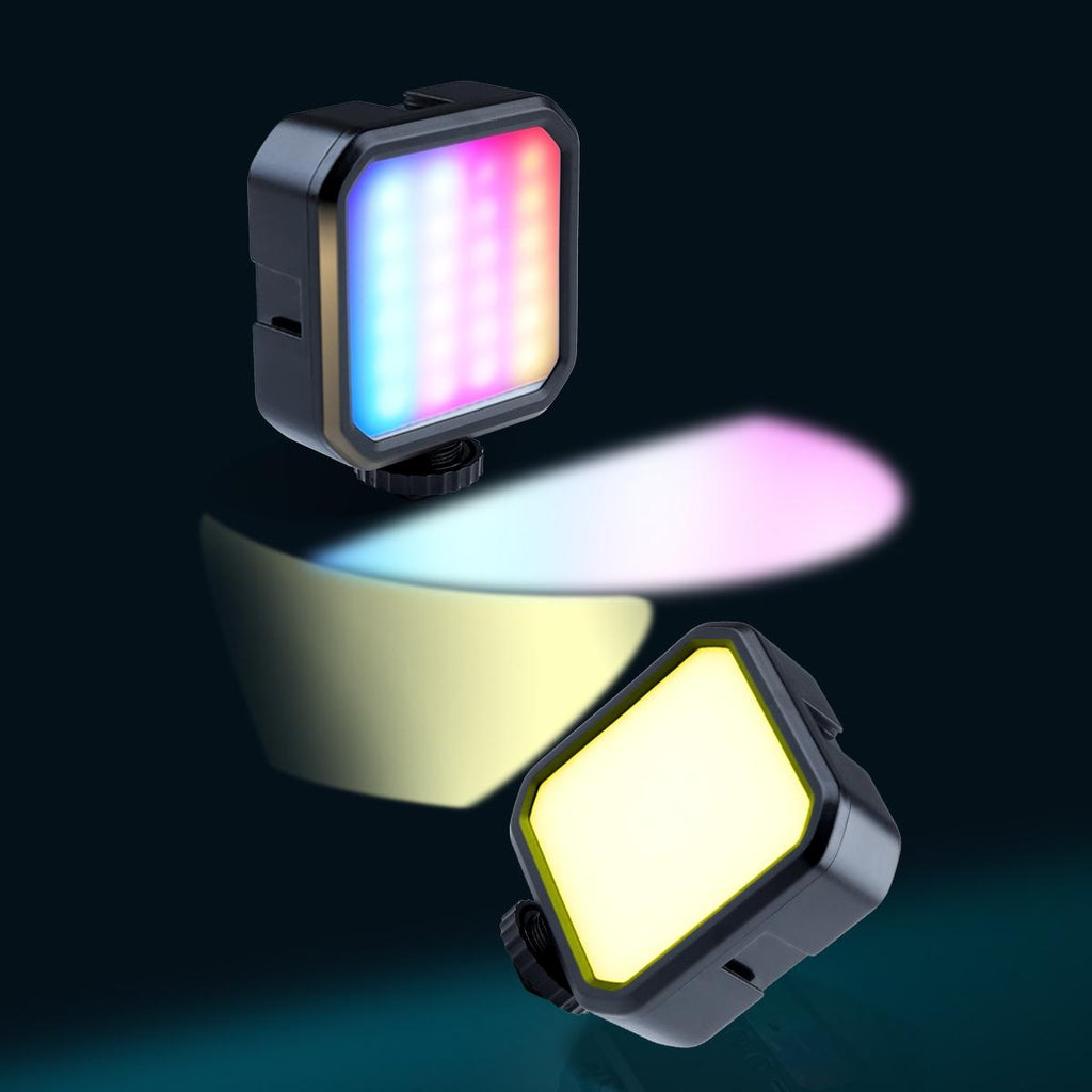 NNEIDS Handheld Camera Led Light With Remote - Full Colour Beauty Fill - Black