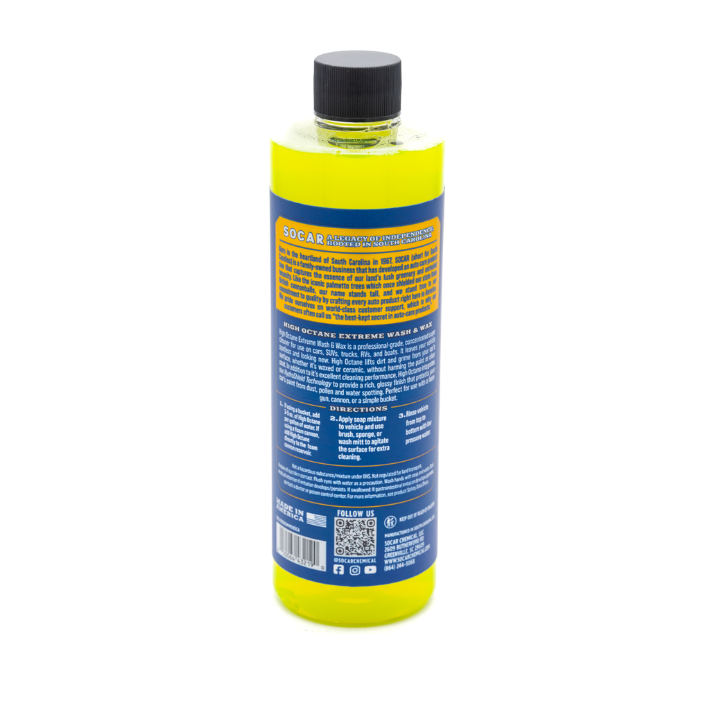 High Octane Extreme Ceramic Wash & Wax – Super Hydrophobic Car Soap for Shine & Protection