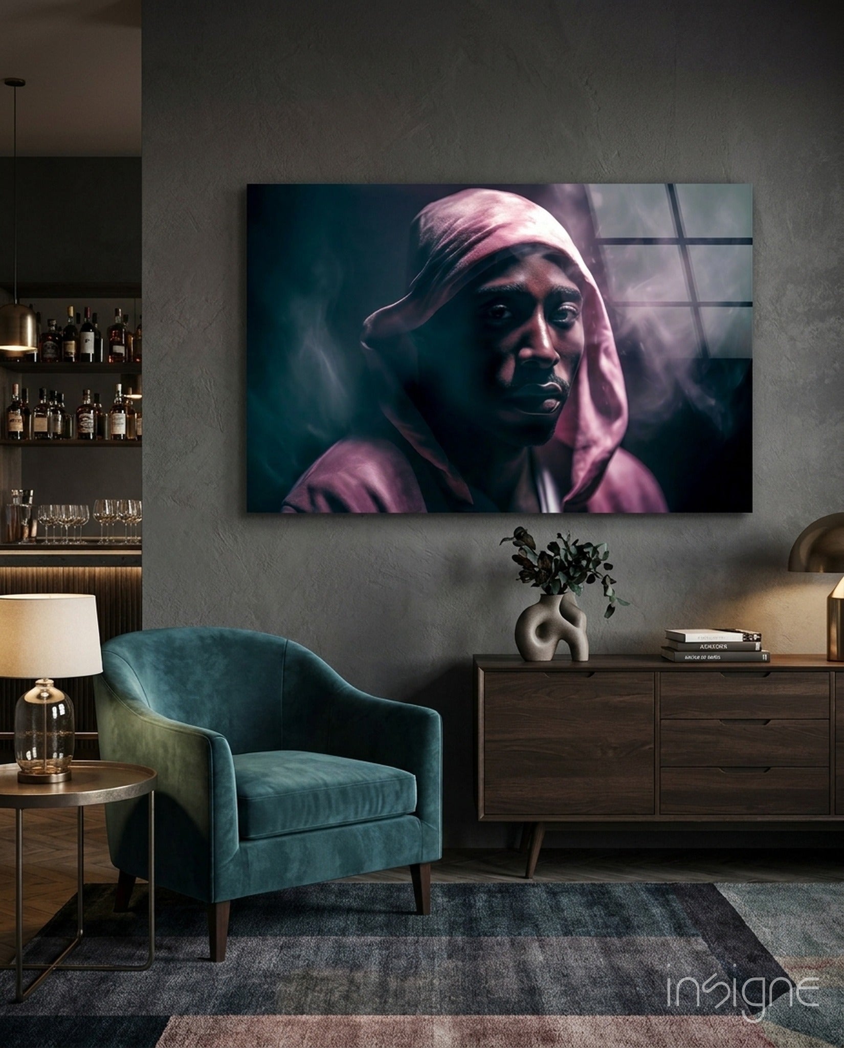 Tupac Glass Wall Art || Designer Collection