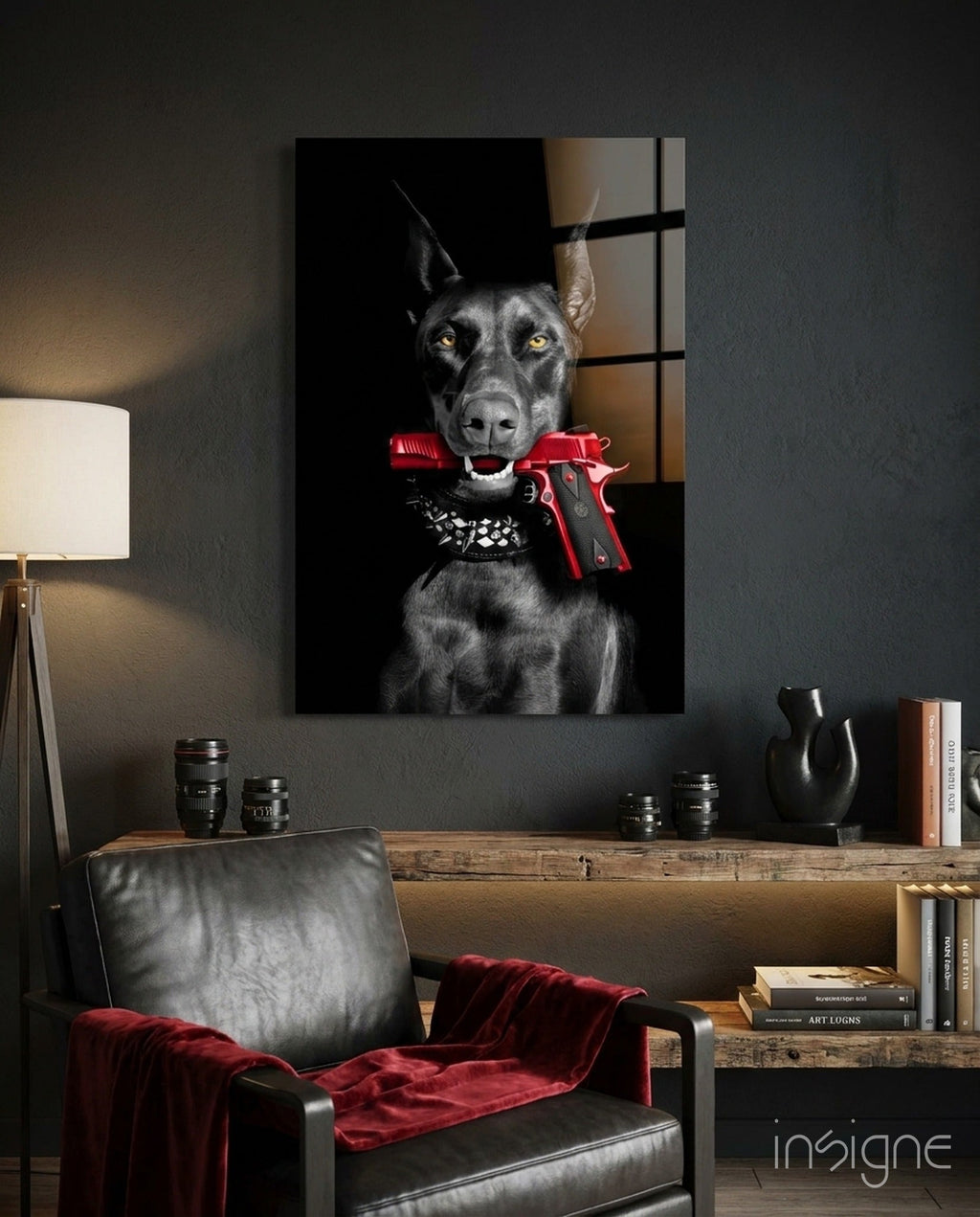 Gun Dog  Glass Wall Art || Designer Collection