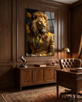 Lion Vogue Glass Wall Art|| Designer's Collection