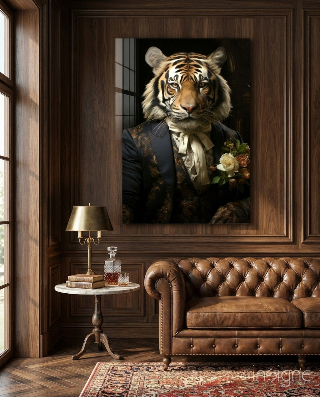 Gentleman Glass Wall Art|| Designer's Collection