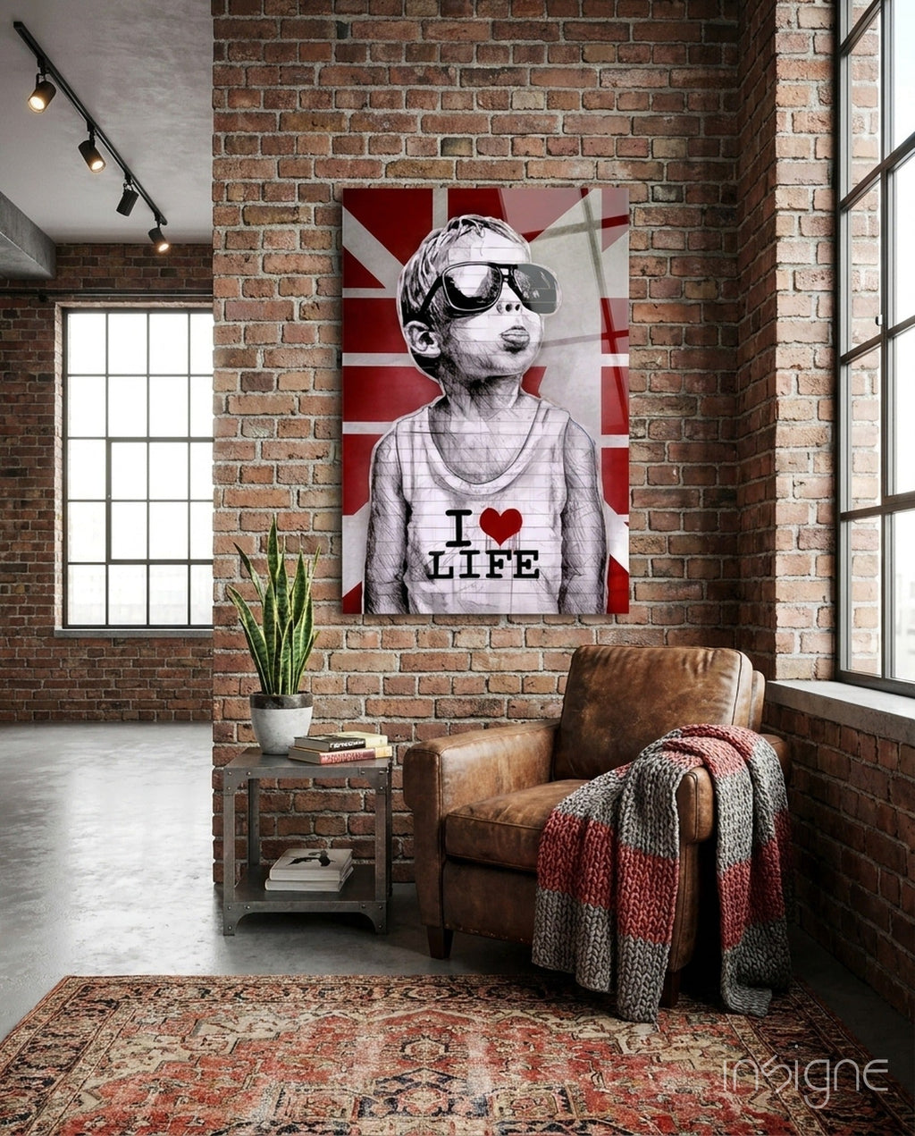 I Love Life Glass Wall Art || Designer Collection
