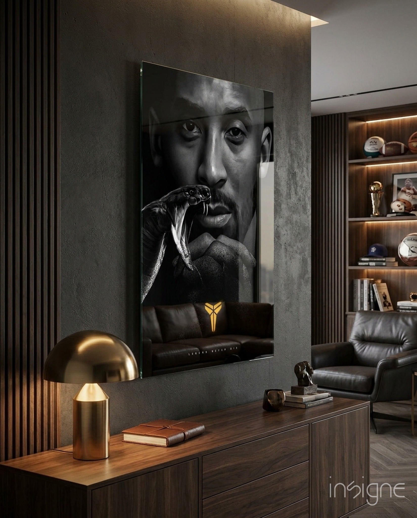 Kobe Bryant Glass Wall Art || Designer Collection