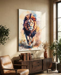Lion Glass Wall Art || Designer Collection