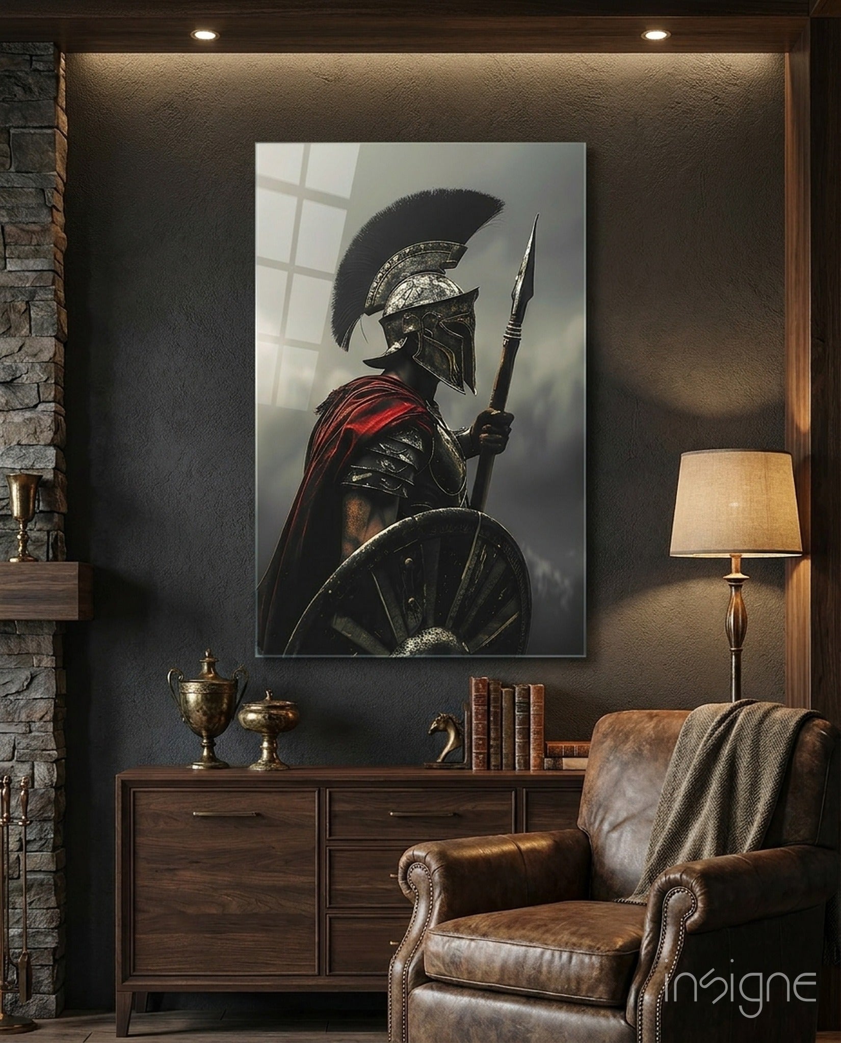 Gladiator Glass Wall Art || Designer Collection