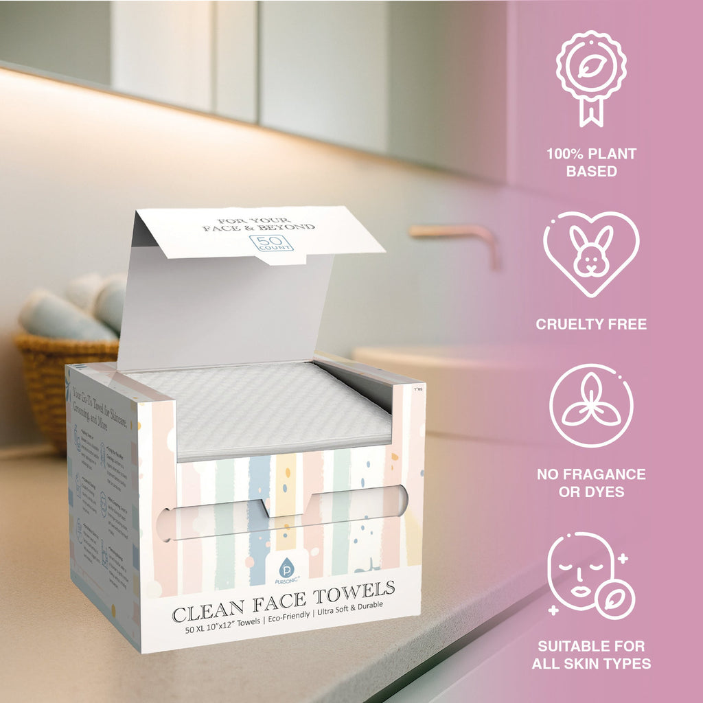 Glow & Go Skincare Essentials Bundle: Nano Facial Steamer + Clean Facial Towels