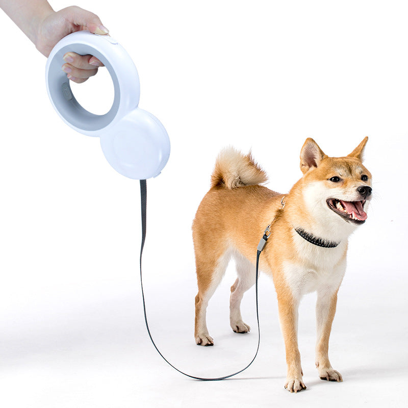 4 in 1 Pet Snowman LED With Night Light Dog Automatic Retractable Leash