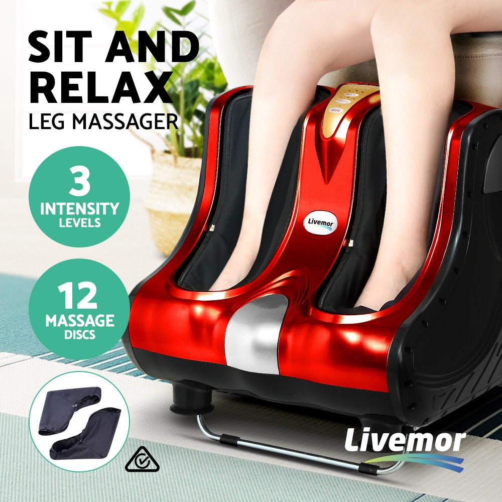 NNEDSZ Foot Massager Shiatsu Ankle Calf Leg Massagers Circulation Enhancer Red