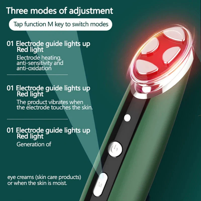 NNEOBA Anti-Wrinkle Photon Therapy Facial & Eye Massager Green