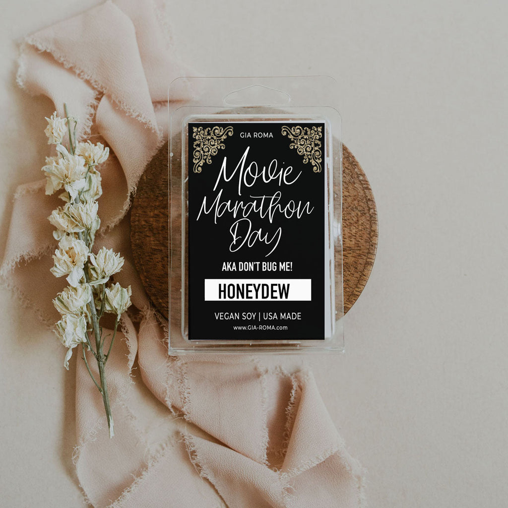 Soy Wax Melts Honeydew Scent Vegan Dye Free Hand Poured With Earthy Botanicals For Movie Night