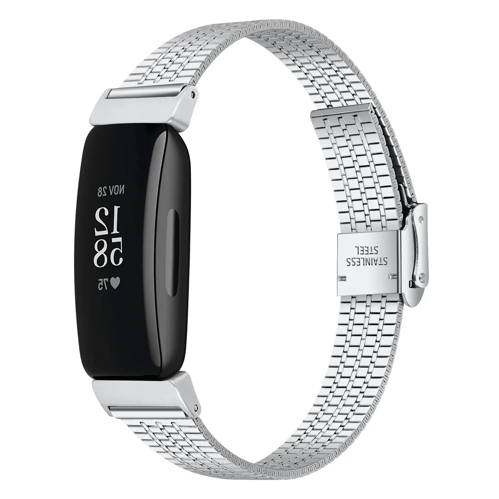 Fitbit Inspire 2, 1  Steel Band - Durable Metal Strap