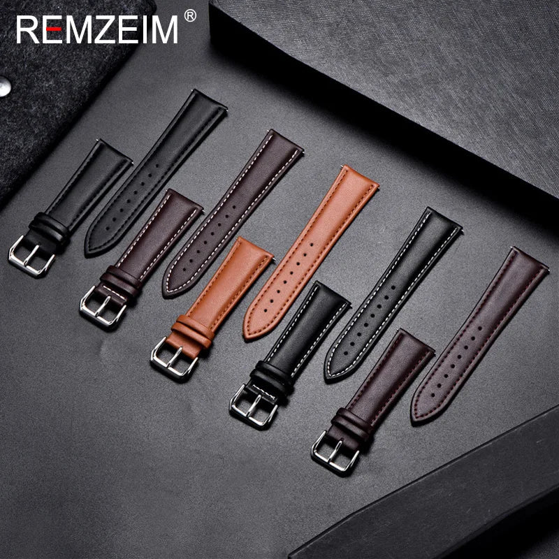 Polar Leather Watch Band For Smartwatch Calfskin Replacement Strap Buckle