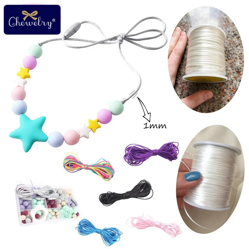 Satin Silk Nylon Cord for Baby Teether DIY Accessories