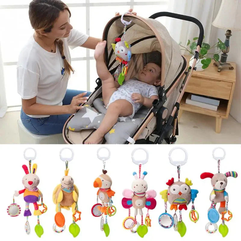 Newborn Baby Plush Stroller Toys Hanging Rattle