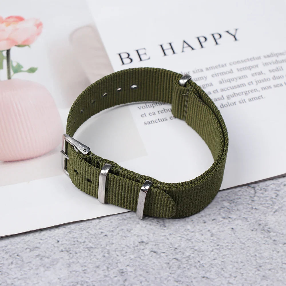 Polar Nylon Watch Band - Weaving Sport Loop, Adjustable, Heavy Duty Strap