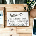 Home BeeGins Wooden Block Sign 6x4x1 Rustic Bee Home Decor Spring Summer