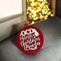 Handcrafted 3D Wooden Christmas Ornaments Imperfect OCD Style Limited Edition Tree Hanging Decor