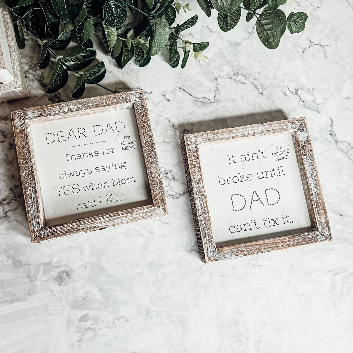 Dad Said Yes Double Sided 6 Inch Wooden Framed Sign Wedding Proposal Photo Prop Keepsake