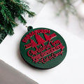 Handcrafted 3D Wooden Christmas Ornaments Farm Fresh Imperfect Set Tree Hanging Holiday Decor