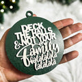 Imperfect Deck The Halls 3D Handcrafted Wooden Christmas Ornaments Set Limited Edition Hanging Decor