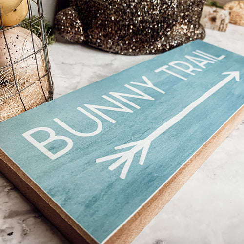 Limited Bunny Trail Carrot Patch Wooden Easter Signs Pastel Spring Decor