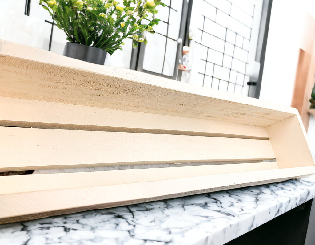 Gather Wooden Tray Long Box Centerpiece 20x12 Rustic Handmade Planter Decorative Storage