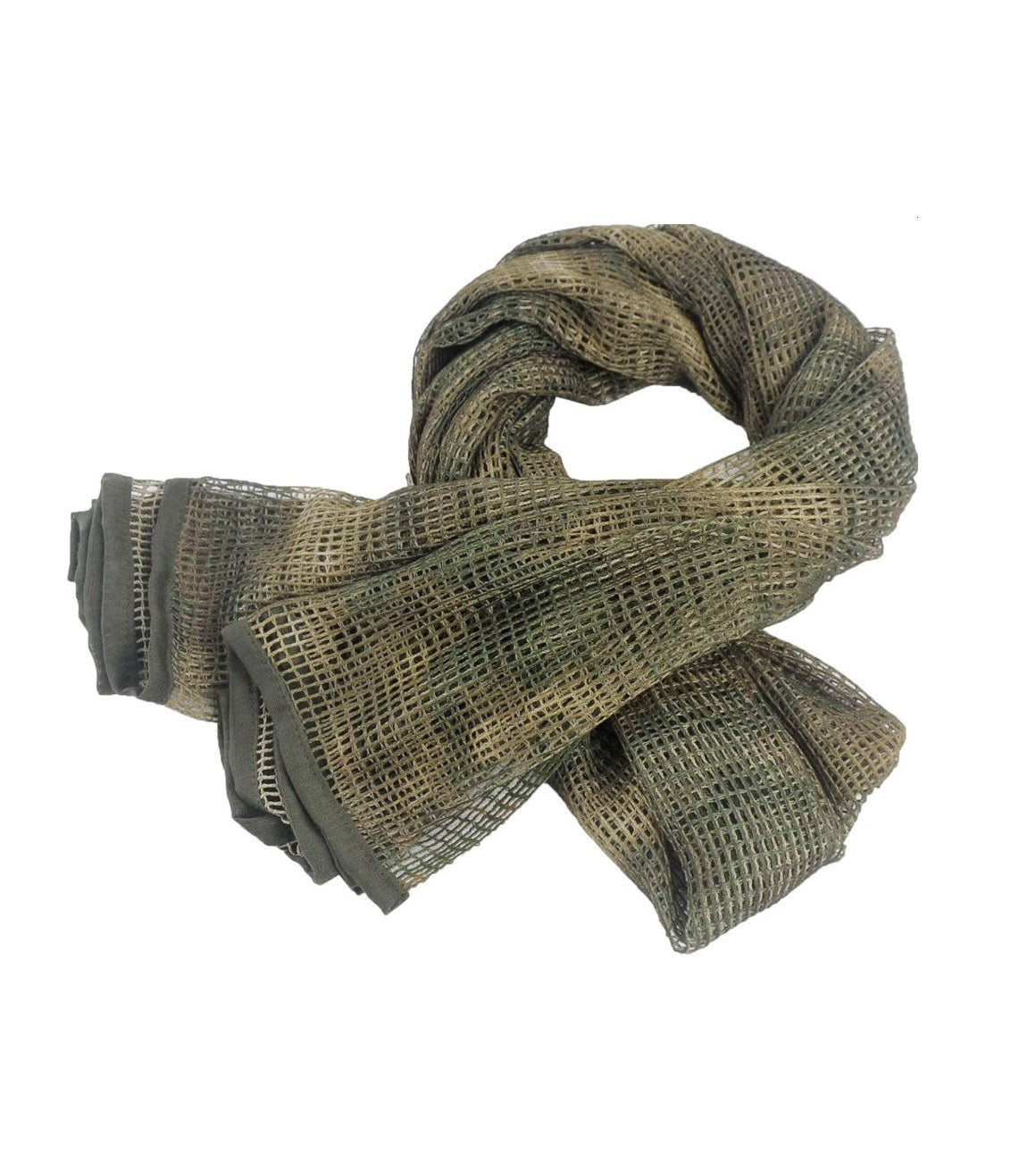 Woodland Jungle Camo Mesh Scarf – Tactical Sniper Veil – 71" x 33" – One Size