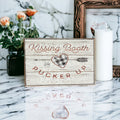 Kissing Booth Handmade Thick Wood Sign 6x4x1 Inch Valentine Tiered Tray Mantel Shelf Decor