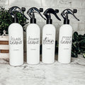 16oz Plastic Spray Bottles With White Or Black Waterproof Labels