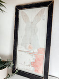 Bunny Tail Rustic Farmhouse Wooden Sign 24x12 Inch Spring Easter Decor Farmhouse Wall Hanging