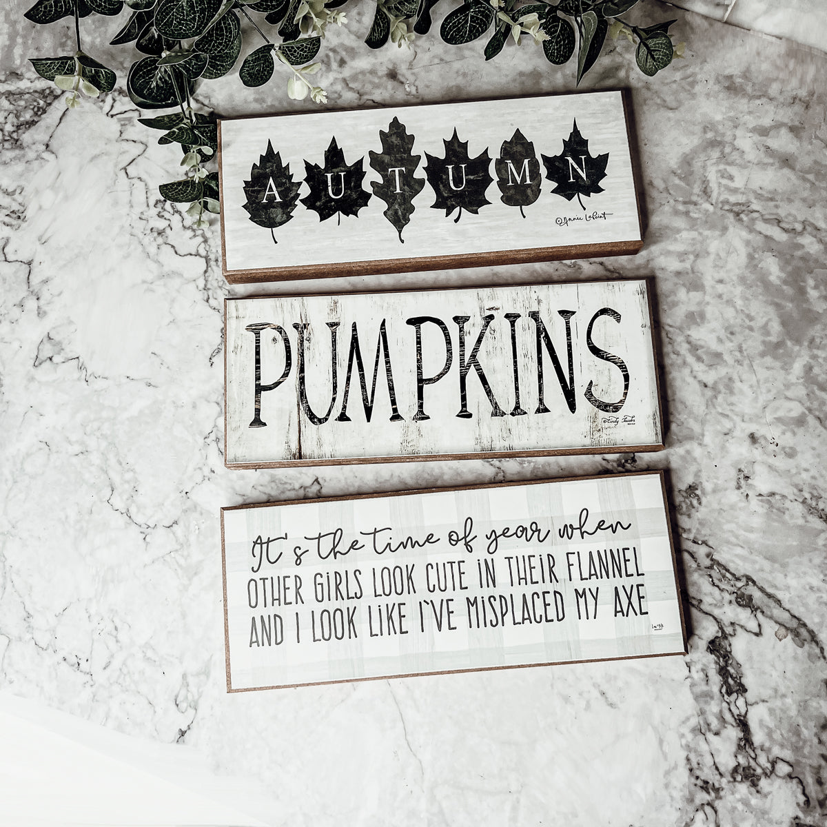 Misplaced Axe Funny Fall Winter Wood Sign 10x4 Rustic Gingham Flannel Wall Decor Gift