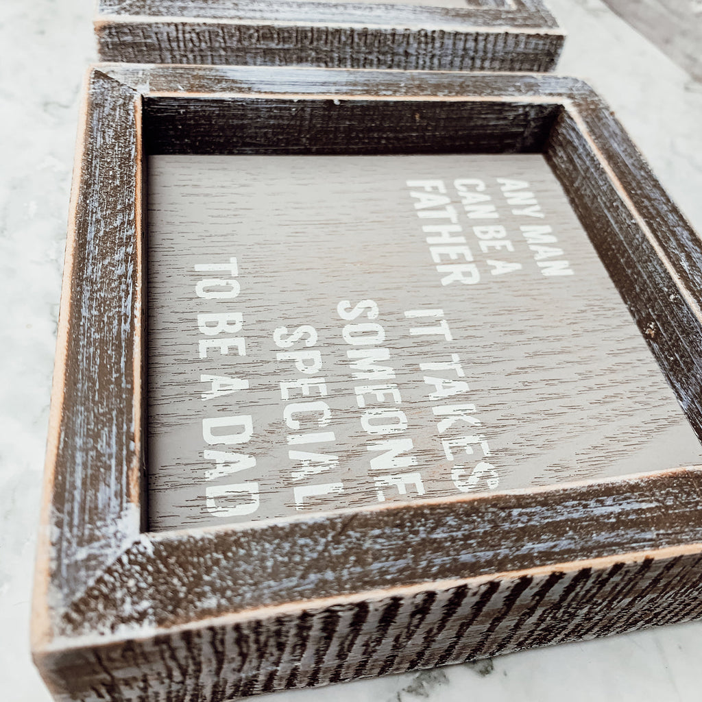 Someone Special 5 Inch Wooden Framed Sign Dad Gift Rustic Small Home Decor Table Shelf Plaque