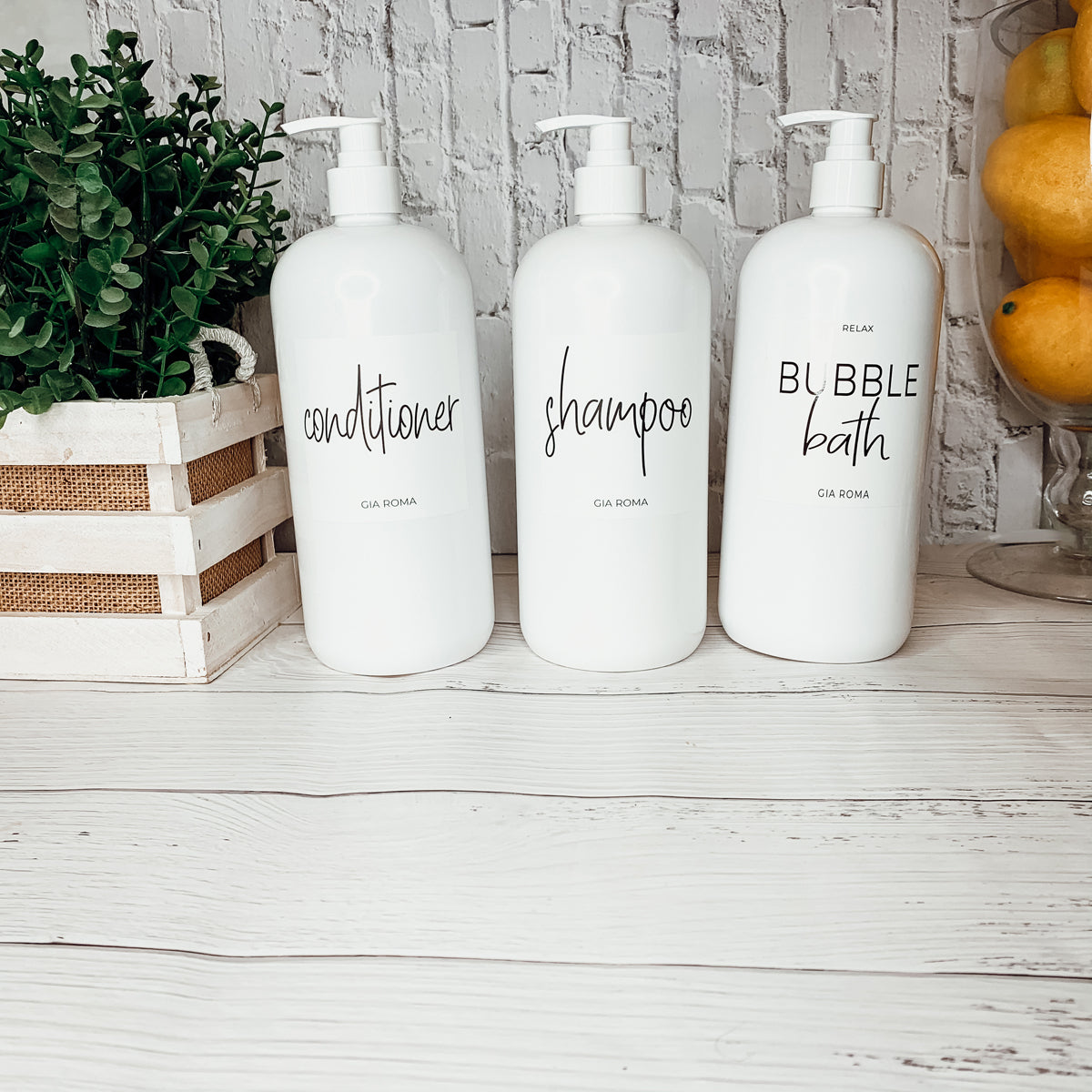 32oz White Plastic Refillable Dispenser Bottles - Reusable Soap Lotion Pump