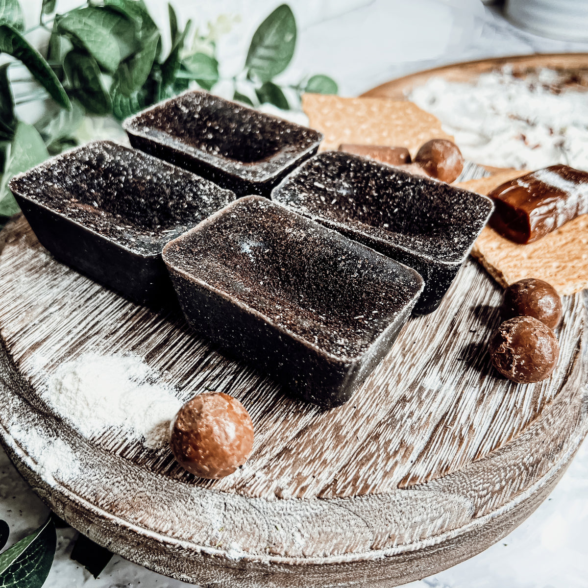 Chocolate Biscotti XL Wax Melts Natural Brownie Scent 4 Large Cubes 2.5x1