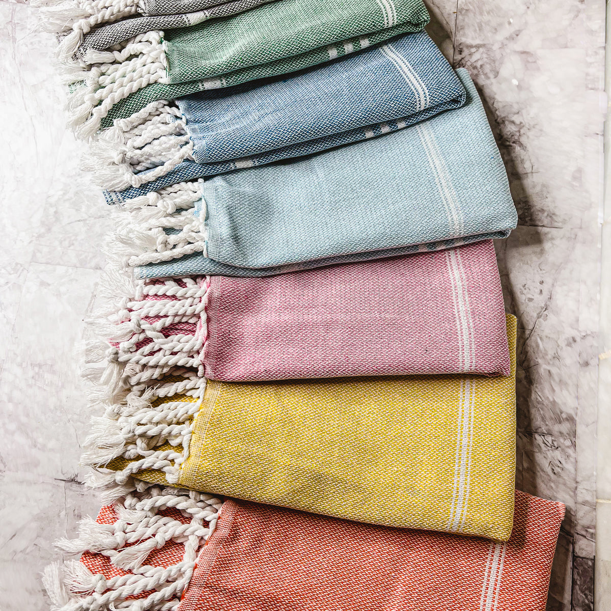 Turkish Hand Towel Oversized 100% Cotton Peshtemal Lightweight Absorbent
