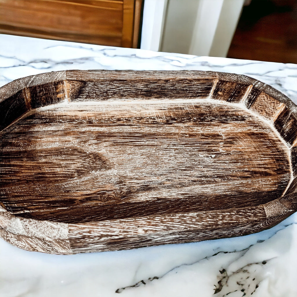 Handmade Rustic Wood Tray For Two 16oz Dispensers And Vanity Countertop Tray