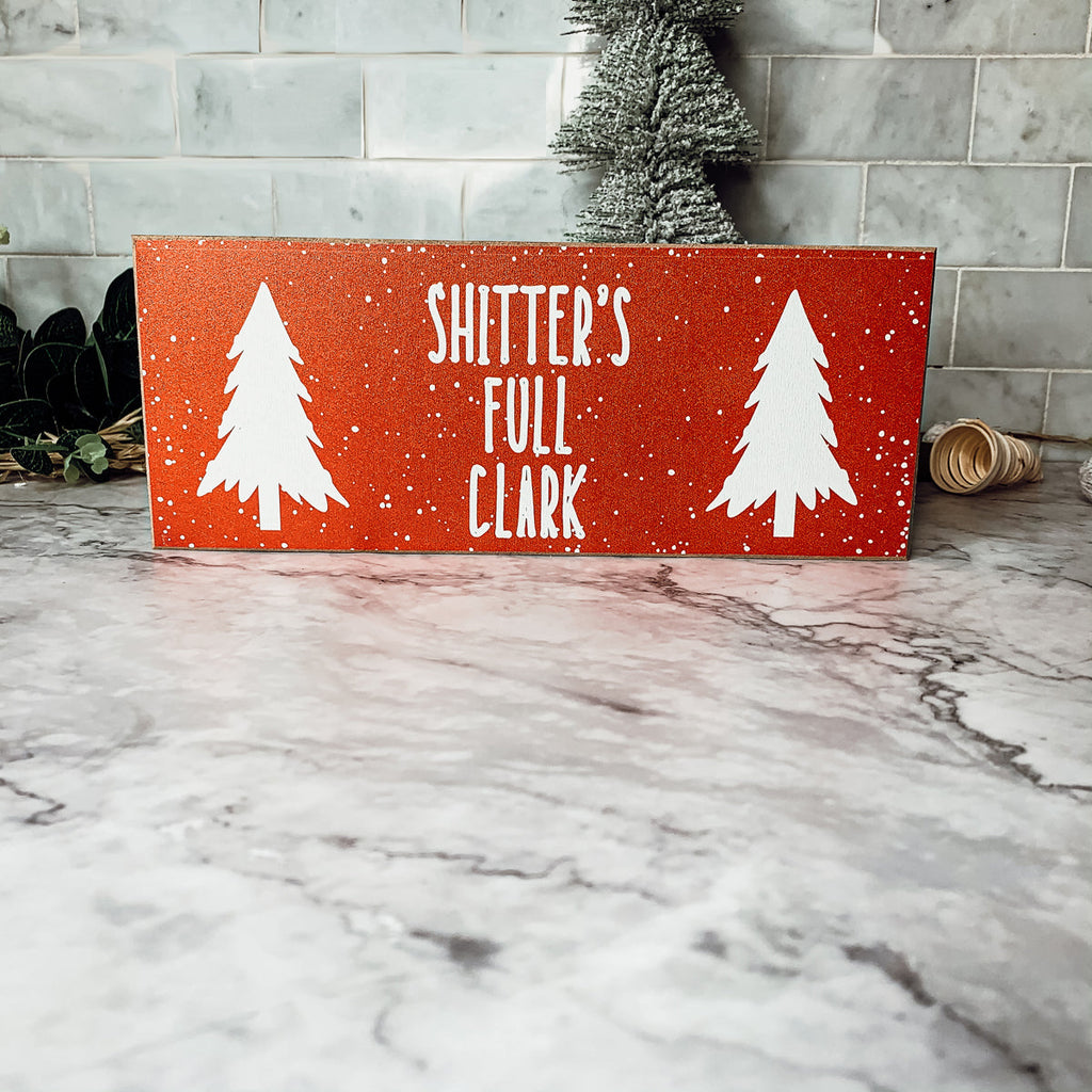 Clark Christmas Sign Funny Holiday Mantel Tabletop Wooden Movie Quote Decor Handmade 10x4x1