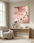 Pink Flower Glass Wall Art