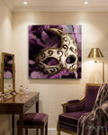 Prom Mask Glass Wall Art