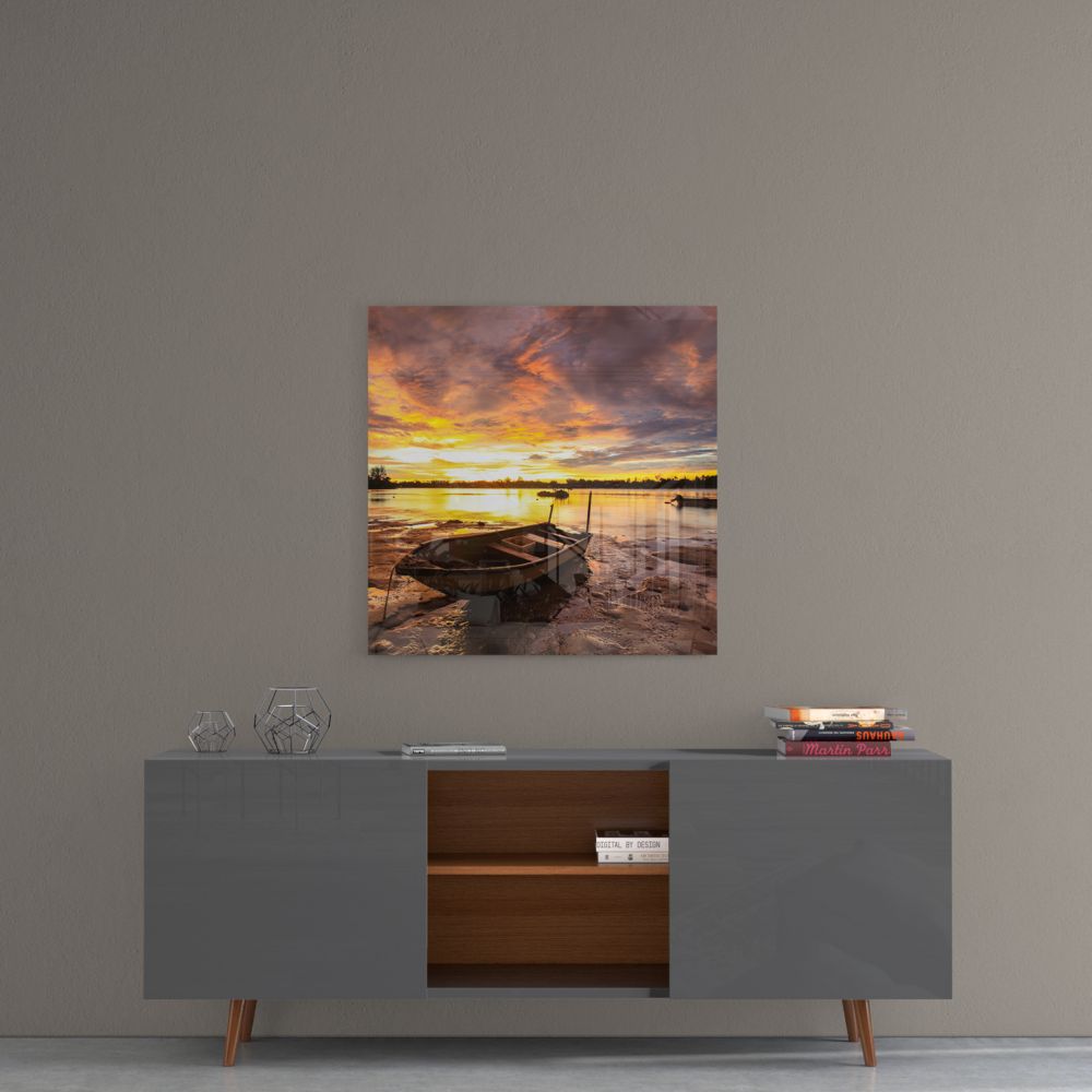 Boat Glass Wall Art