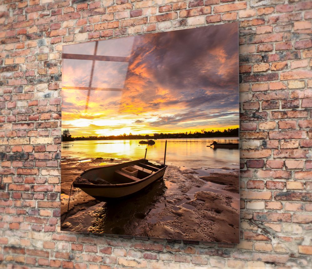 Boat Glass Wall Art