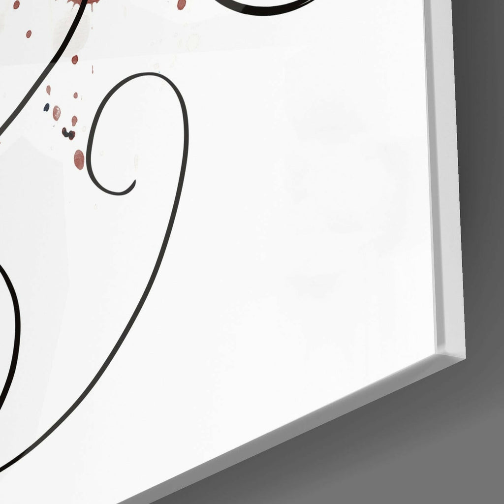 Face of Lines Glass Wall Art