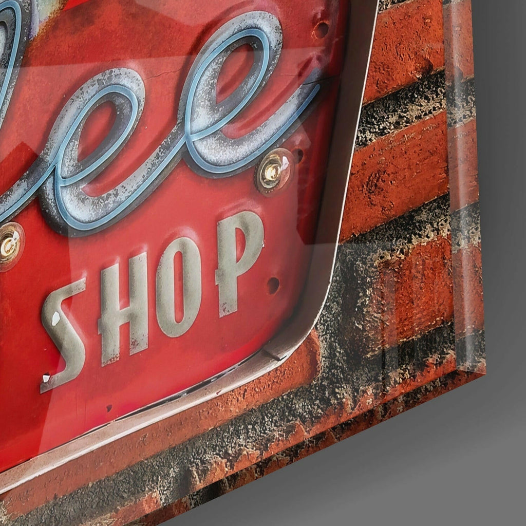 Hot Coffee Glass Wall Art
