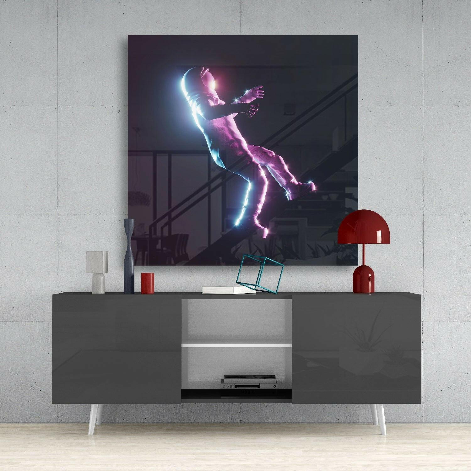 Astronaut Glass Wall Art