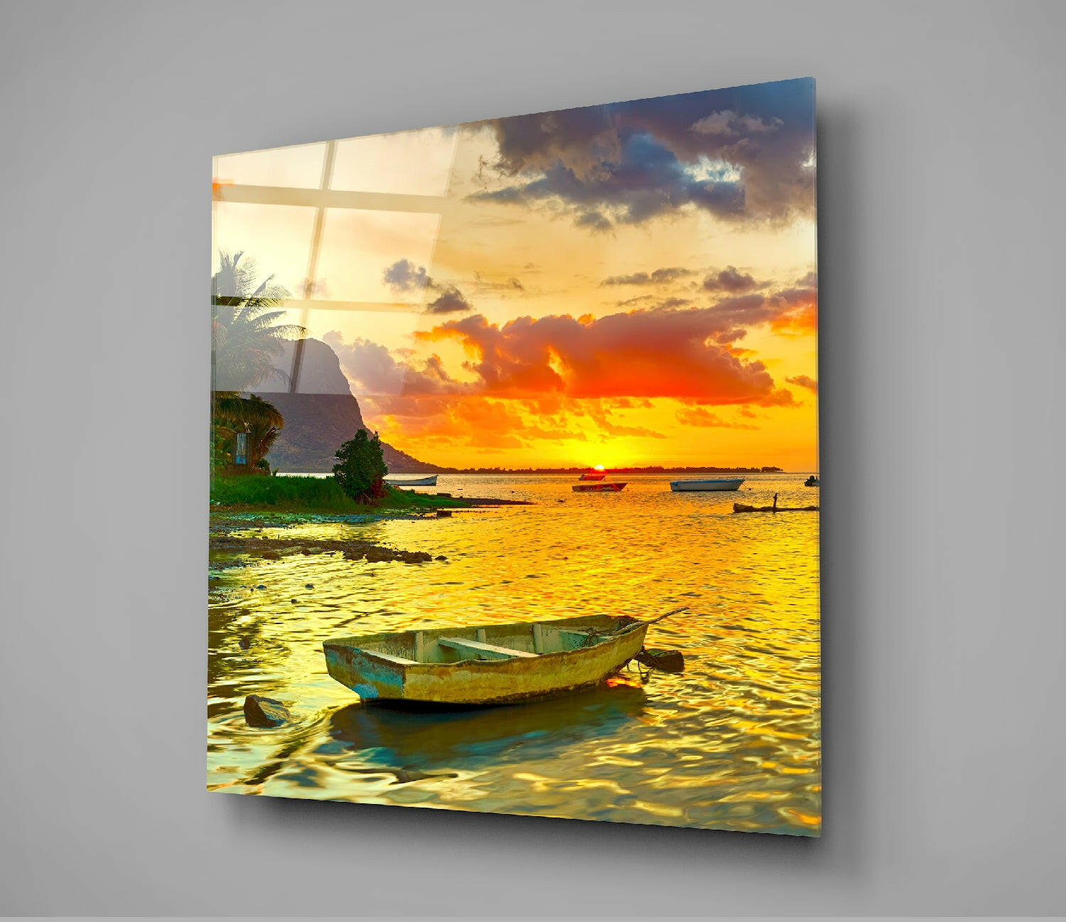 Sunset Glass Wall Art
