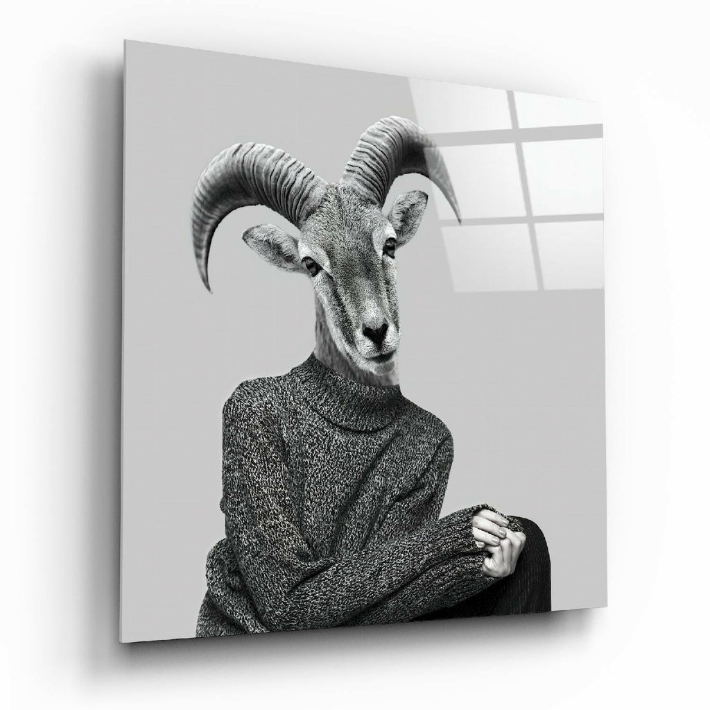 Lady Antelope Glass Wall Art